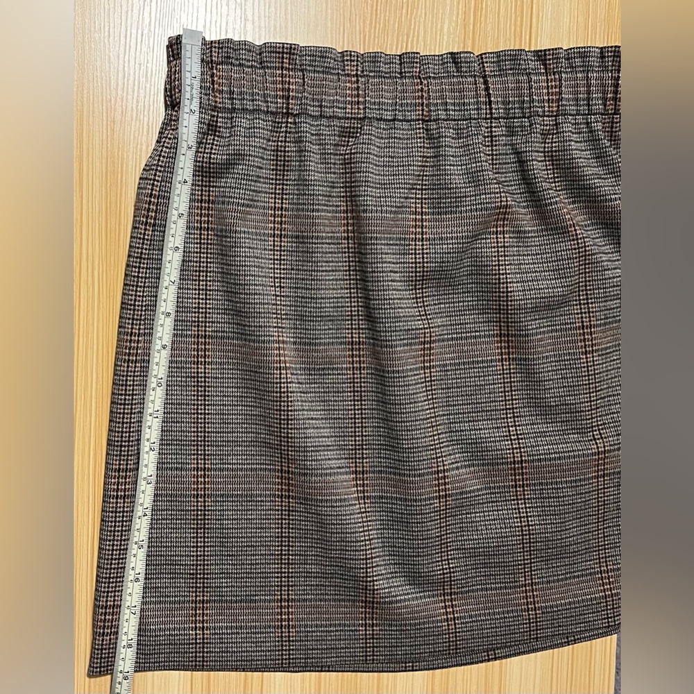 LOFT Plaid Mini Skirt Women’s Large | Fall Office Preppy Style Academia Chic - Picture 8 of 8